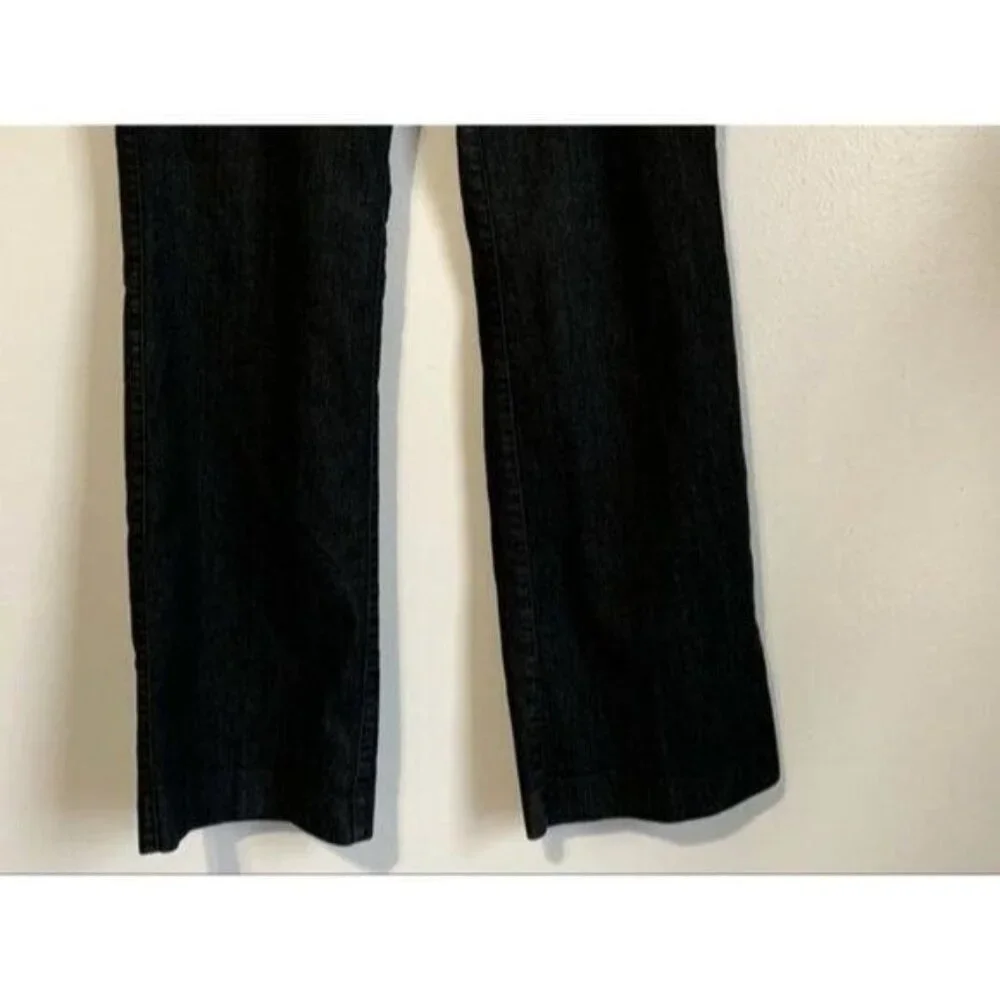 J.Jill Black Chambray Bootcut Pants 8 Stretch 28x30 Minimalist Business Casual_3
